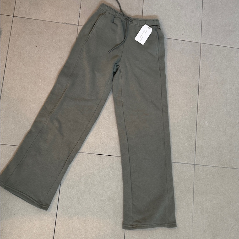 NWT Super Soft Olive Green Drawstring Track Pants